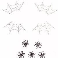 Spider Web Face Jewels Sticker