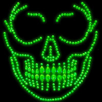 Glow in the Dark Skull Face Jewels Sticker