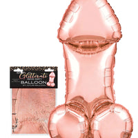 Glitterati Penis Party Balloon - Rose Gold