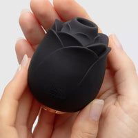 Fifty Shades of Grey Black Rose Silicone Clitoral Suction Stimulator - Black