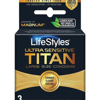 Lifestyles Ultra Sensitive Titan Large 3 Pack