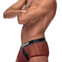 Cock Pit Net Mini Cock Ring Short - Extra Large - Burgundy
