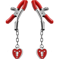 Charmed Heart Padlock Nipple Clamps