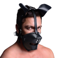 Pup Puppy Play Hood and Breathable Ball Gag