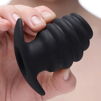 Hive Ass Tunnel Silicone Ribbed Hollow Anal Plug - Medium