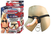 All American Whoppers 6.5-Inch- Dong With Universa Harness- Flesh