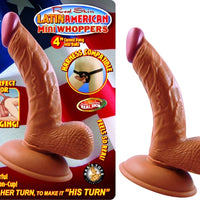 Latin American Mini Whoppers 4-Inch Curved Dong  With Balls - Latin - Latin