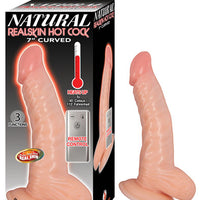 Natural Realskin Hot Cock Curved 7" - Flesh