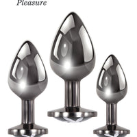 Pleasure 3 Ways - Butt Plug - Hematite