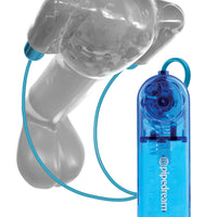 Classix Dual Vibrating Head Teaser - Blue-clear