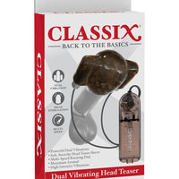 Classix Dual Vibrating Head Teaser - Black-smoke