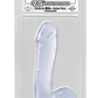 Basix Rubber Works - 7.5 Inch Dong With Suction Cup - Clear