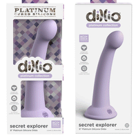 Dillio Platinum - Secret Explorer 6 Inch Dildo -  Purple