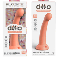Dillio Platinum - Secret Explorer 6 Inch Dildo -  Peach