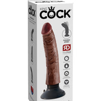 King Cock 7-Inch Vibrating Cock - Brown