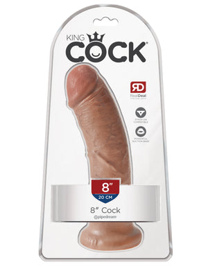 King Cock  8" Cock - Tan