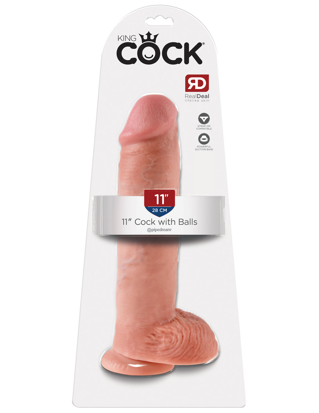 King Cock 11-Inch Cock With Balls - Flesh