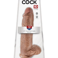 King Cock  12" Cock With Balls - Tan