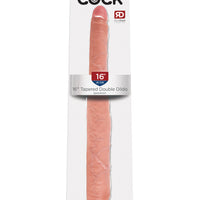 King Cock 16 Inch Tapered Double Dildo - Flesh