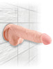 King Cock Plus Triple Density 5" Cock With Balls - Flesh