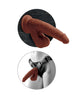 8 Inch Triple Density Cock With Swinging Balls -  Brown