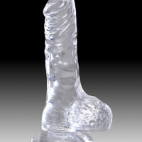 King Cock Clear 4" Cock With Balls