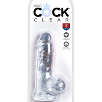 King Cock Clear 5" Cock With Balls