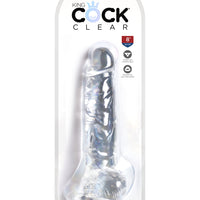 King Cock Clear 8" Cock With Balls