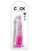 King Cock Clear 8 Inch - Pink