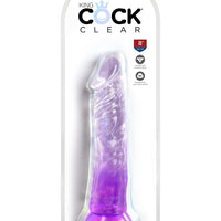 King Cock Clear 8 Inch - Purple
