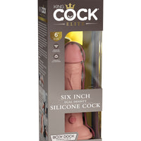 King Cock Elite 6 Inch Silicone Dual Density Cock  - Light