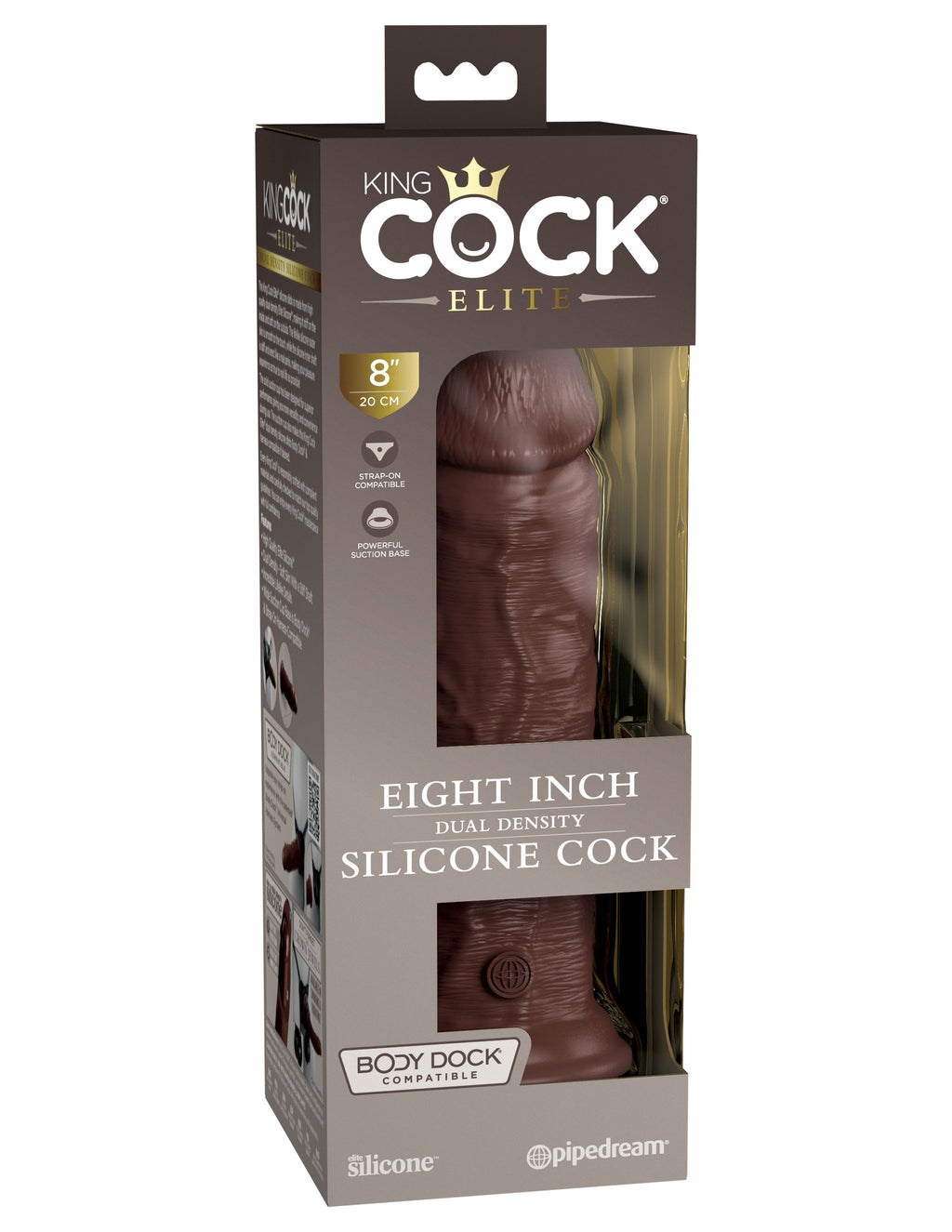 King Cock Elite 6 Inch Silicone Dual Density Cock  - Tan