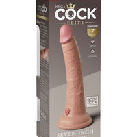 King Cock Elite 7 Inch Silicone Dual Density Cock  - Light