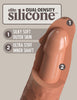 King Cock Elite 8 Inch Silicone Dual Density Cock  - Tan