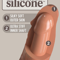 King Cock Elite 8 Inch Silicone Dual Density Cock  - Tan