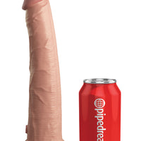 King Cock Elite 10 Inch Dual Density Silicone Cock - Light