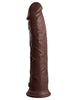 King Cock Elite 11 Inch Silicone Dual Density Cock - Brown