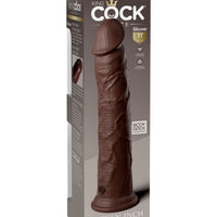 King Cock Elite 11 Inch Silicone Dual Density Cock - Brown