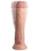 King Cock Elite 9 Inch Vibrating Silicone Dual  Density Cock With Remote - Light