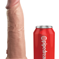 King Cock Elite Deluxe Silicone Body Dock  Kit  -  Harness and 8 Inch Dildo - Light