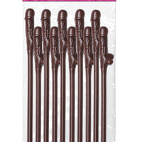 Bachelorette Party Favors 10 Dicky Sipping Straws Brown