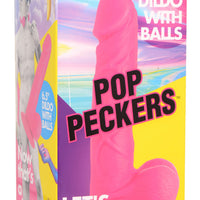 Pop Pecker 6.5 Inch Dildo With Balls - Pink