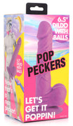 Pop Pecker 6.5 Inch Dildo With Balls - Purple