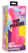 Pop Pecker 7.5 Inch Dildo With Balls - Pink