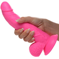 Pop Pecker 7.5 Inch Dildo With Balls - Pink