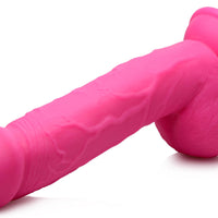 Pop Pecker 8.25 Inch Dildo With Balls - Pink