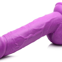 Pop Pecker 8.25 Inch Dildo With Balls - Purple