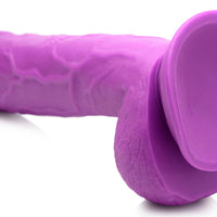 Pop Pecker 8.25 Inch Dildo With Balls - Purple