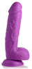 Pop Pecker 8.25 Inch Dildo With Balls - Purple