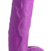 Pop Pecker 8.25 Inch Dildo With Balls - Purple